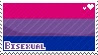 A stamp of the bisexual flag