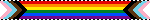 A wide image of the rainbow flag with the additional brown, black, and trans colors