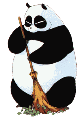 a gif of Genma in his panda form
